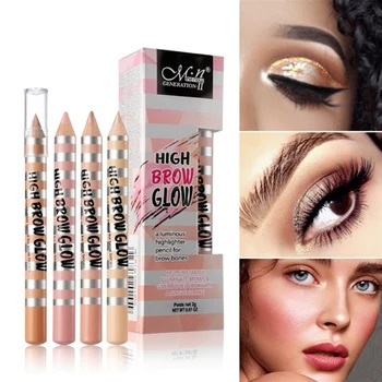 

4 Colors Women Fashion Eyebrow Highlighter Pencil Glow Eye Makeup Longlasting Pearlescent Pen Facial Cosmetic 13.5*4.4*3CM