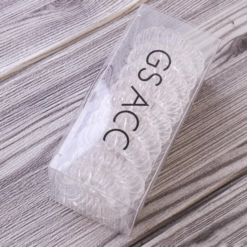 9 transparent Yfashion модные аксессуары для волос Волосы Галстуки шнур для телефона резинки для волос цвет однотонный головной убор веревки для волос - Цвет: 9 transparent