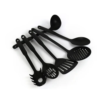 

6 PCS Cooking Tool Sets Non-Stick Dishwasher Safe Tools Spoon Slotted Spoon Spatula Skimmer Ladle Pasta Server Kitchen Utensils