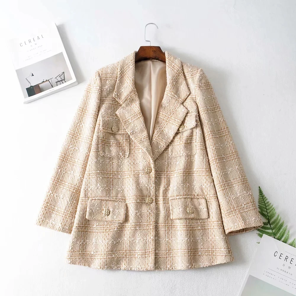 Ceny Zwiędły runway enlgand vinatge oversize wełniane tkaniny blazer feminino blazer mujer 2019 damskie marynarki 2 sztuk zestaw