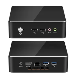 BEBEPC Mini PC HTPC Windows 10 pro Intel Core i5 4200U 4200Y Celeron 3205U HD WiFi Office Mini Desktop Computer Cheap Fan