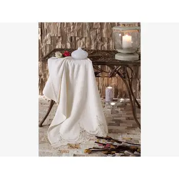

French Laced Sultan Dowries Bamboo Towel Cream