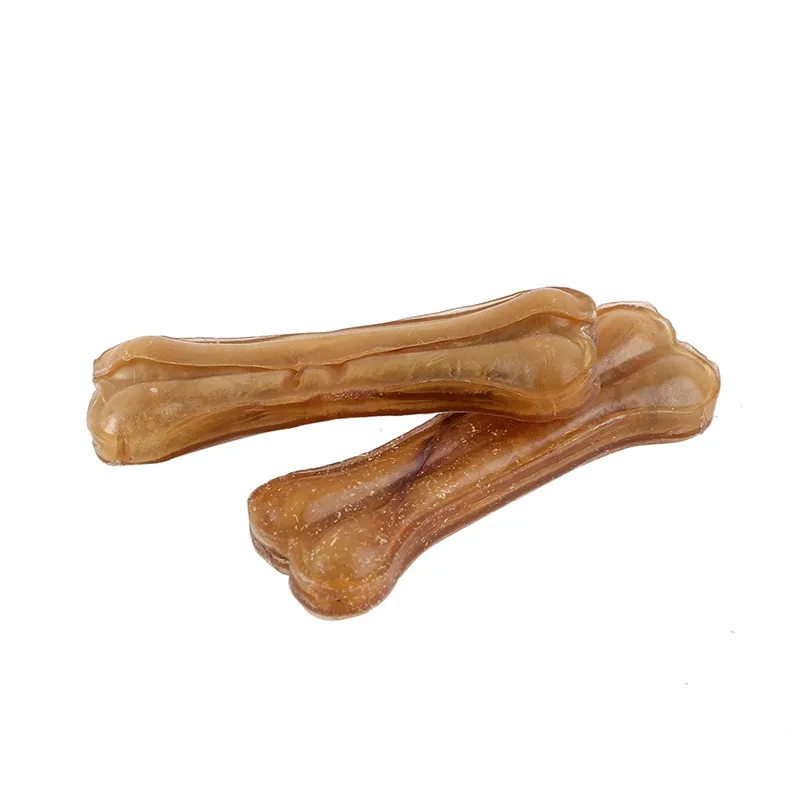 4inch 2pcs Собака жует игрушки кожа воловья кость молярные Зубы Чистая палочка еда лакомства кости для собак Поставка игрушек для домашних животных - Цвет: 4inch 2pcs