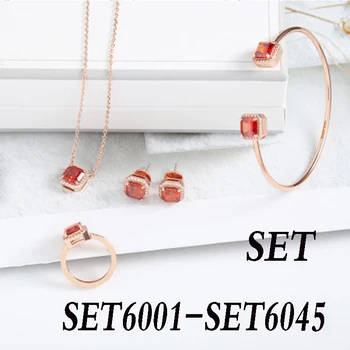 

2020 High quality sterling silver 925 Fashion classic ladies necklace Jewelry Set SET6001--SET6045