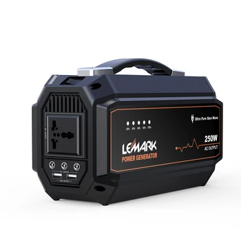 

Solar Generator 220v 2.8KG 250W Multi Ways Charging AC DC Convertible Outdoor Home Backup Solar Power Portable Generator