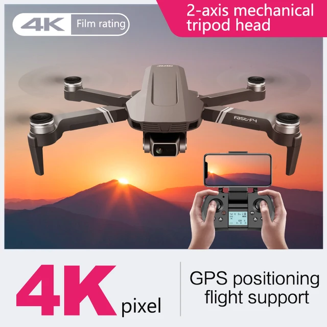 F4 Drone GPS 4K 5G HD Mechanical Gimbal Camera System Supports TF Card Drones Stabilier Distance 2km Flight 25 Min VS SG906Pro 3