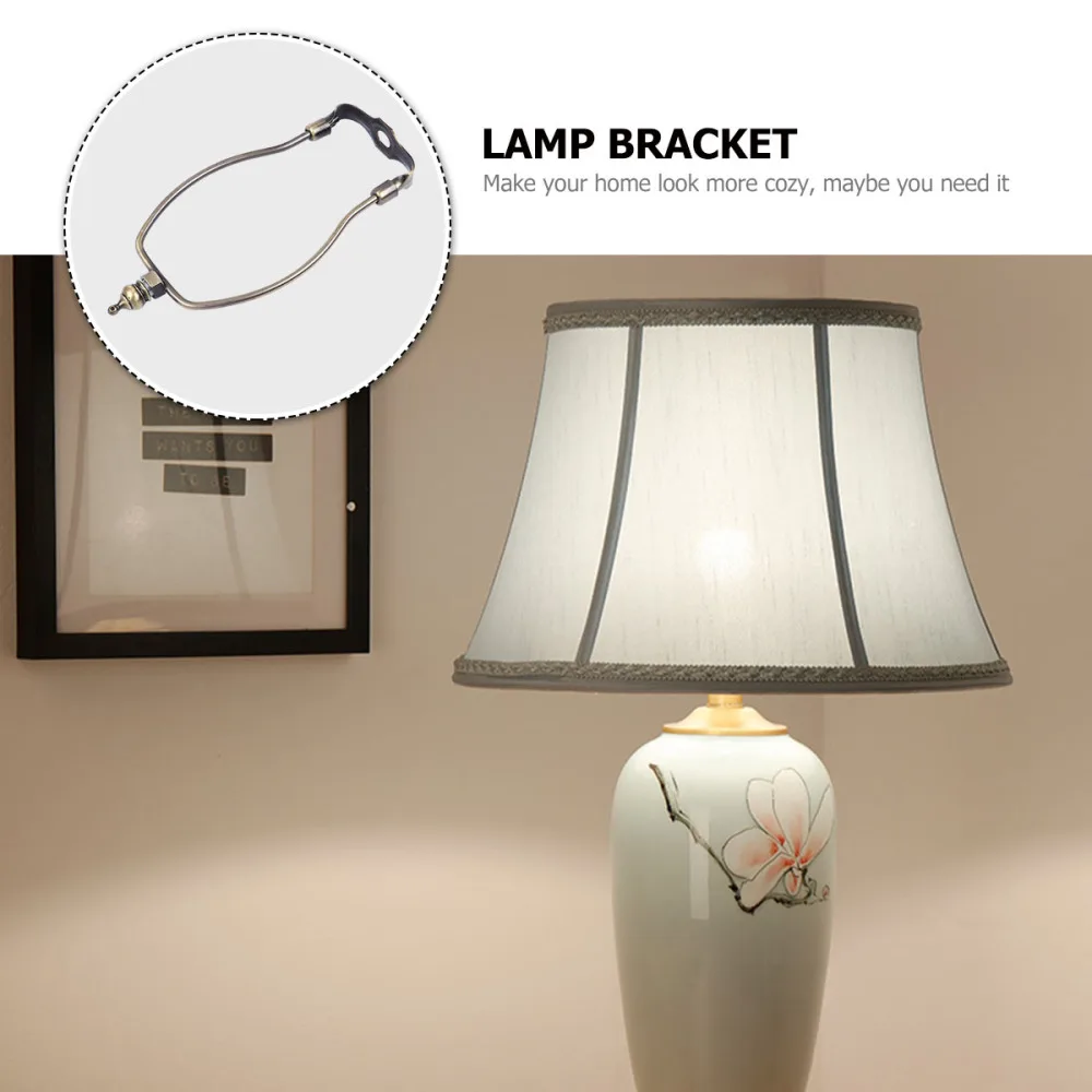 1Pc  Lampshades Alloy Plating Horn Frame Lampshade Bracket Lamp Lighting Lamp Horn Frame Lampshade Bracket (7.87 Inch Bronze)