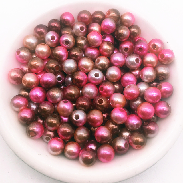 Dia 4/6/8/10mm 30-200pcs Acrylic Round Pearl beads Loose Pearl Beads for Necklace Bracelet DIY Jewelry Making