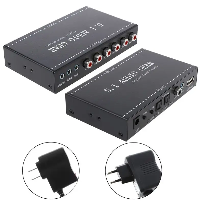

5.1 Audio Gear Digital Sound Decoder Audio Converter Surround Rush For DVD PS3