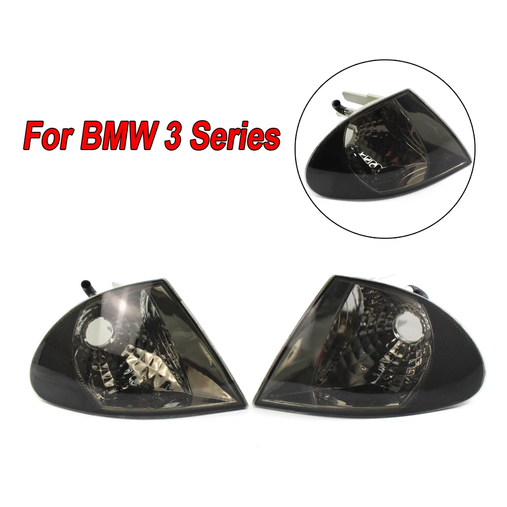 Ceny 2 sztuk samochodów lampka kierunkowskazu dymu Auto światła rogu lampy ABS + PMMA dla BMW serii 3 E46 1998 2001 włączony kierunkowskaz