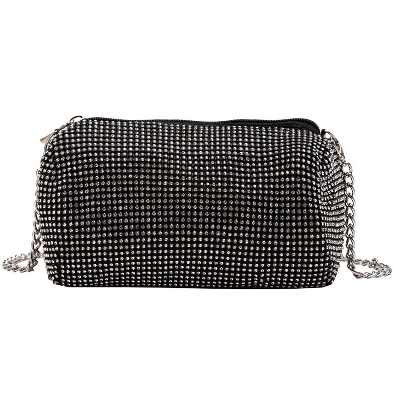 

New Fashion Rhinestone Banquet Messenger Bag Foreign Style Texture Chain Shoulder Bag