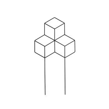 

Square lattice flower stand courtyard garden decoration small screen wrought iron climbing flower stand tortoise dragon three-di