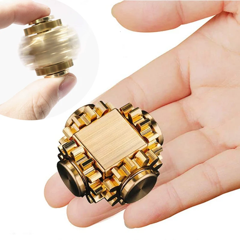 Fidget Gear Spinner Metal Brass Fidget Cube Spinner 4 Gears Figity Finger Games Edc Desk Toy Metal Gear Gyroscope Figet Spiner Fidget Spinner Aliexpress