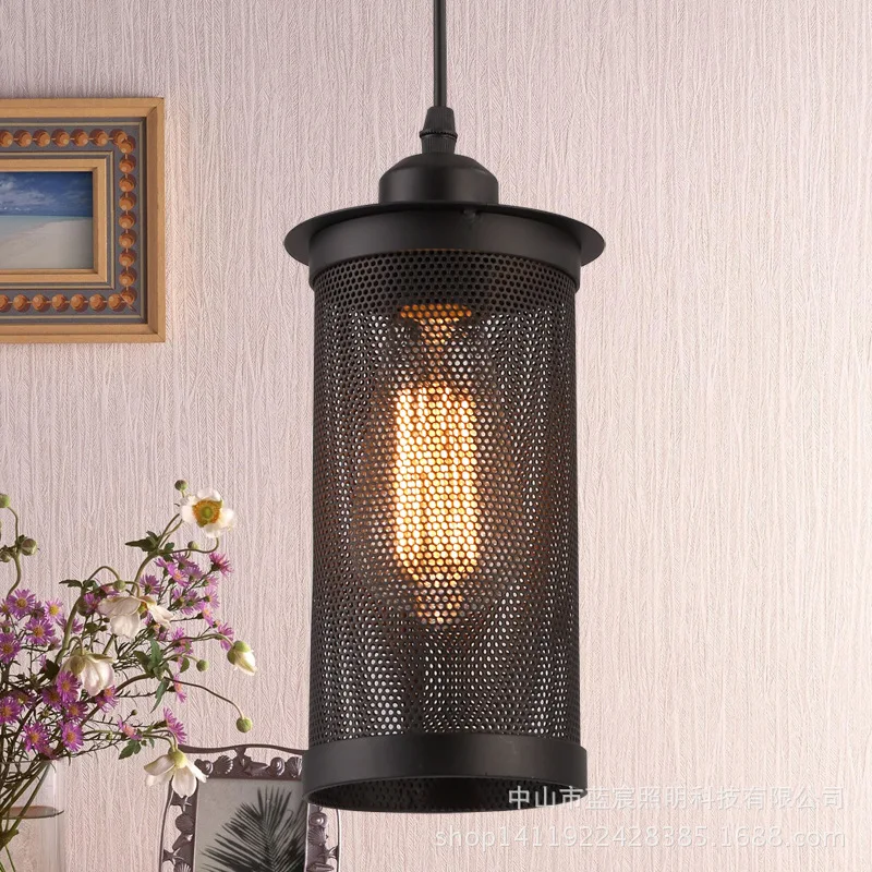 

Hot Sales Hot Selling Simple Retro Iron Art Industrial-Style Chandelier Restaurant Bar Counter Coffee Shop Creative Metal Mesh C