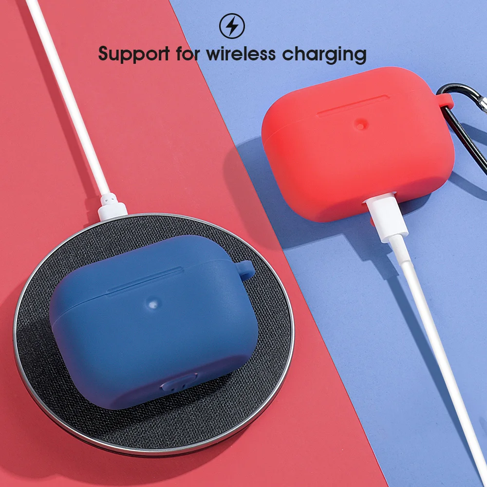 

Earphone Case For Airpods Pro Soft Silicone Wireless Bluetooth Shockproof Holder Headset Cover