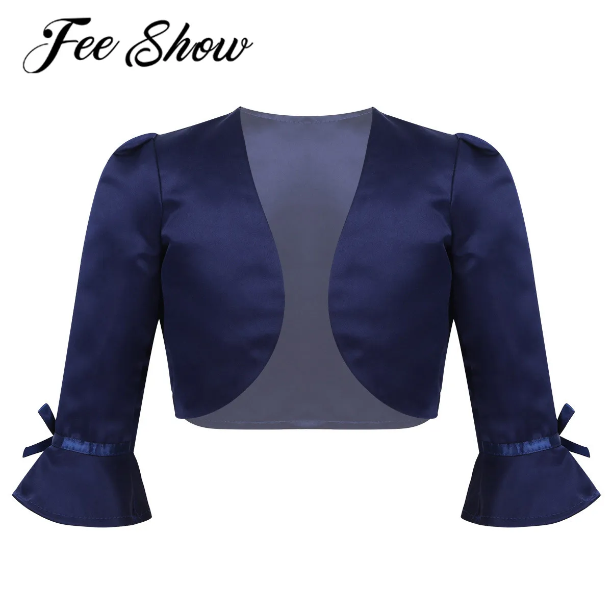 Girls Flower Girl Short Sleeve Bolero 