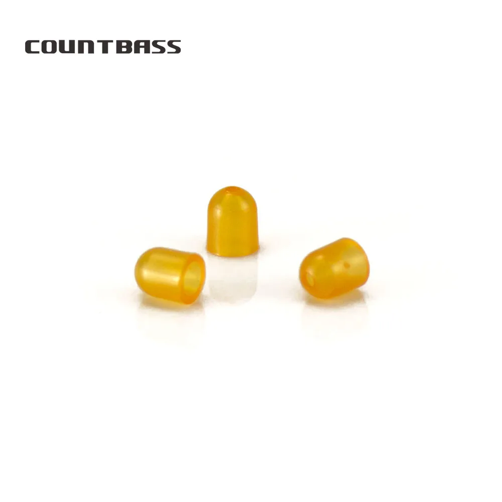 

COUNTBASS 50PCS Plastic Cap for Slider Jigs Silicone Skirt Tail Easy Parts Replacement Fishing Lures Tackle