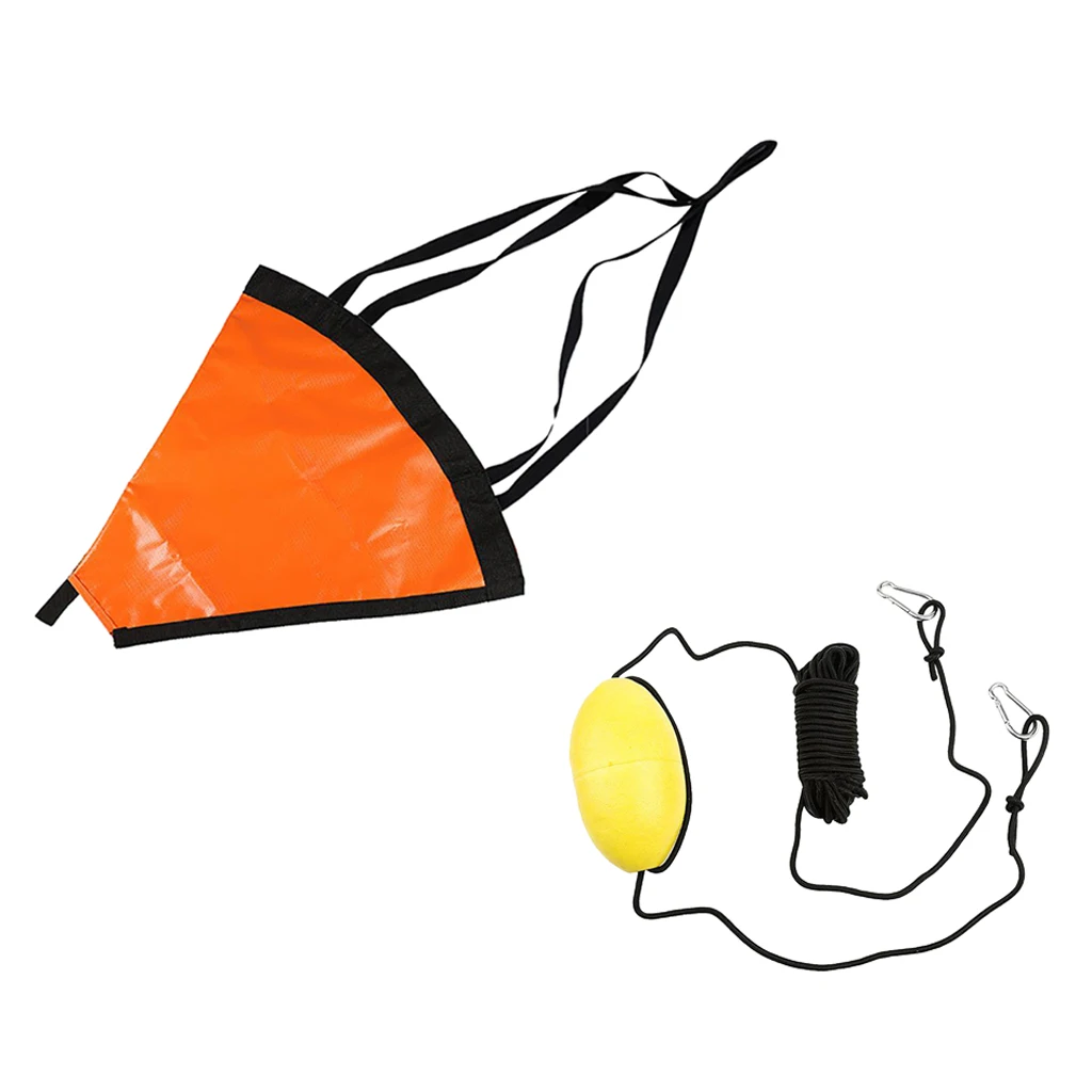 Sea Anchor Drogue + PVC Kayak 32''  Anchor Tow Rope Throw Line For Boat