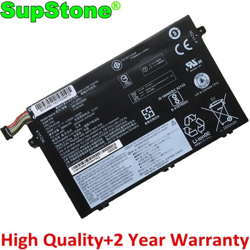 

SupStone Genuine L17L3P51 Battery For Lenovo ThinkPad E15 E480 E490 E495 E580 E585 E590 E595 01AV446 01AV445 01AV448 SB10K97606