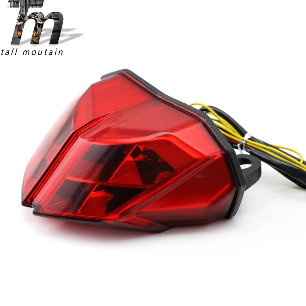 Светодиодный задний тормозной светильник, сигнал поворота для DUCATI Streetfighter 848/1100 2012 2013, аксессуары для мотоциклов, интегрированная мигающая лампа - Цвет: Красный