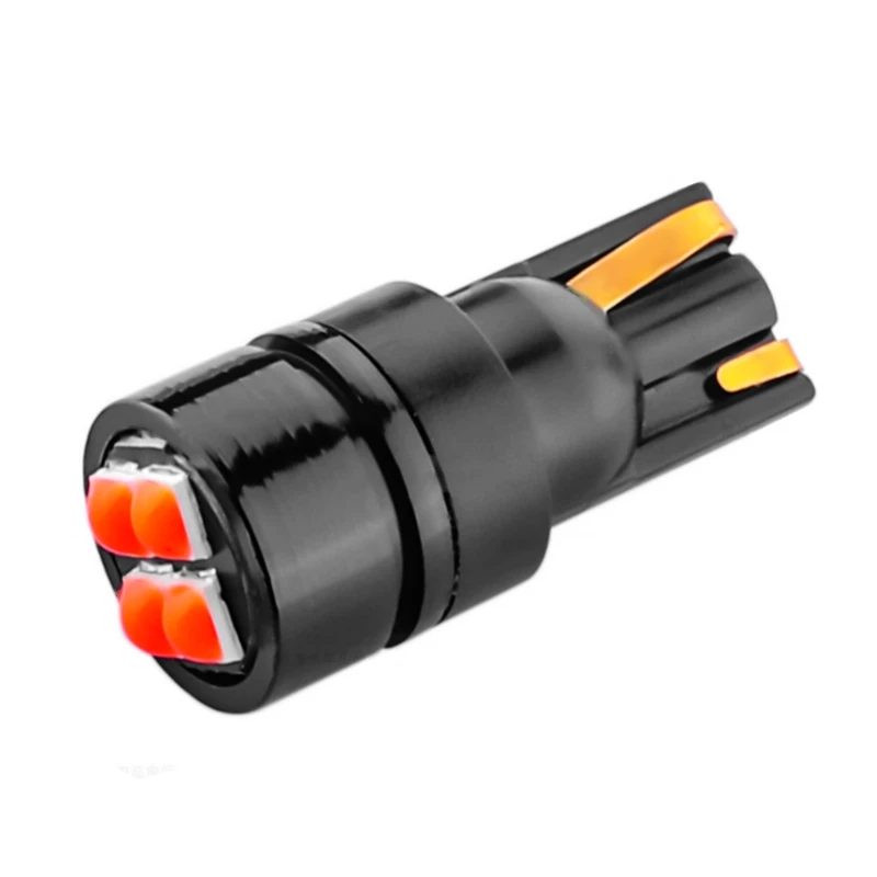 100 шт Новинка T10 W5W 168 WY5W супер яркий 4 SMD 3535 светодиодный Авто парковочные огни Автомобильные клиновидные задние боковые лампочки для внутреннего чтения купольная лампа