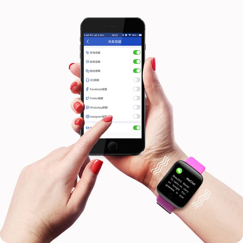 2019 хит силиконовый ремешок для часов удобный умных 116 плюс спортивные часы