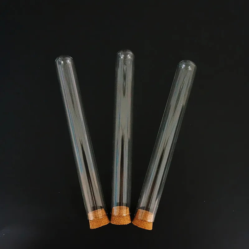 Tubo de Ensaio de Vidro com Fundo Tubo de Análise com Rolha para Experimento de Laboratório Redondo de 18x150mm Escolar 5 Tubo de ensaio de vidro com fundo