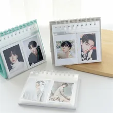 

68 Pockets Desk Calendar Album Mini Photo Book for Fuji Instant Photos 3 inch Polaroid Desktop Standing Album