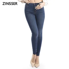 11,11 осень зима женские джинсовые обтягивающие штаны Поддельные передние карманы Талия синий серый черный тонкие эластичные женские джинсы