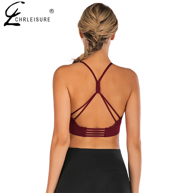 

CHELEISURE Women Sports Bra Running Fitness Bra Underwear Beauty Back Quick-drying Sports Bra Casual Vest