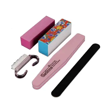 

5pcs/Set Nail Art Files Dust Brush Cleaning Buffer Sponge Block Buffing Grit Sand UV Gel Polish Acrylic Manicure Pedicure Tools