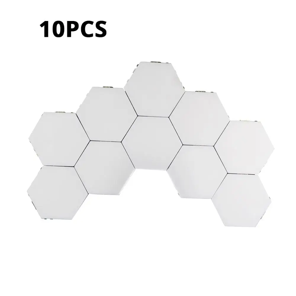 10Pcs lamp With Powe Настенный светильник с сенсорным датчиком, светодиодный, Квантовый светильник, Магнитный модуль, Ночной светильник, сделай сам, для дома, спальни, настенный светильник, внешняя тыловая подсветка, Декор - Lampshade Color: 10Pcs lamp With Powe