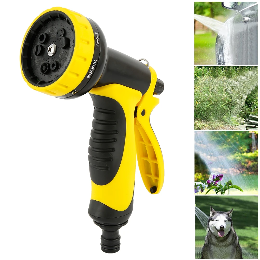Garden Hose Nozzle Water Sprayer High Pressure Water Gun Multifunction Nozzle US 