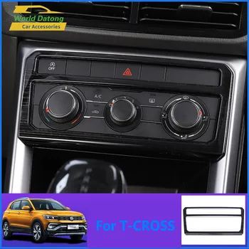 

Car A/C Vent Button Switch Panel Cover Trim For Volkswagen T-CROSS 2019 Interior Accessories