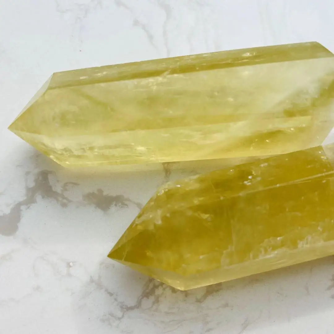 30-40g Natural crytsal point citrine wand for healing - Цвет: 100-130g