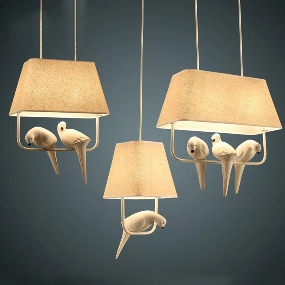 

Bird pendant lamp modern creative fixture Home Christmas Decoration hanging lights for bedroom cafe hotel restaurant decorations