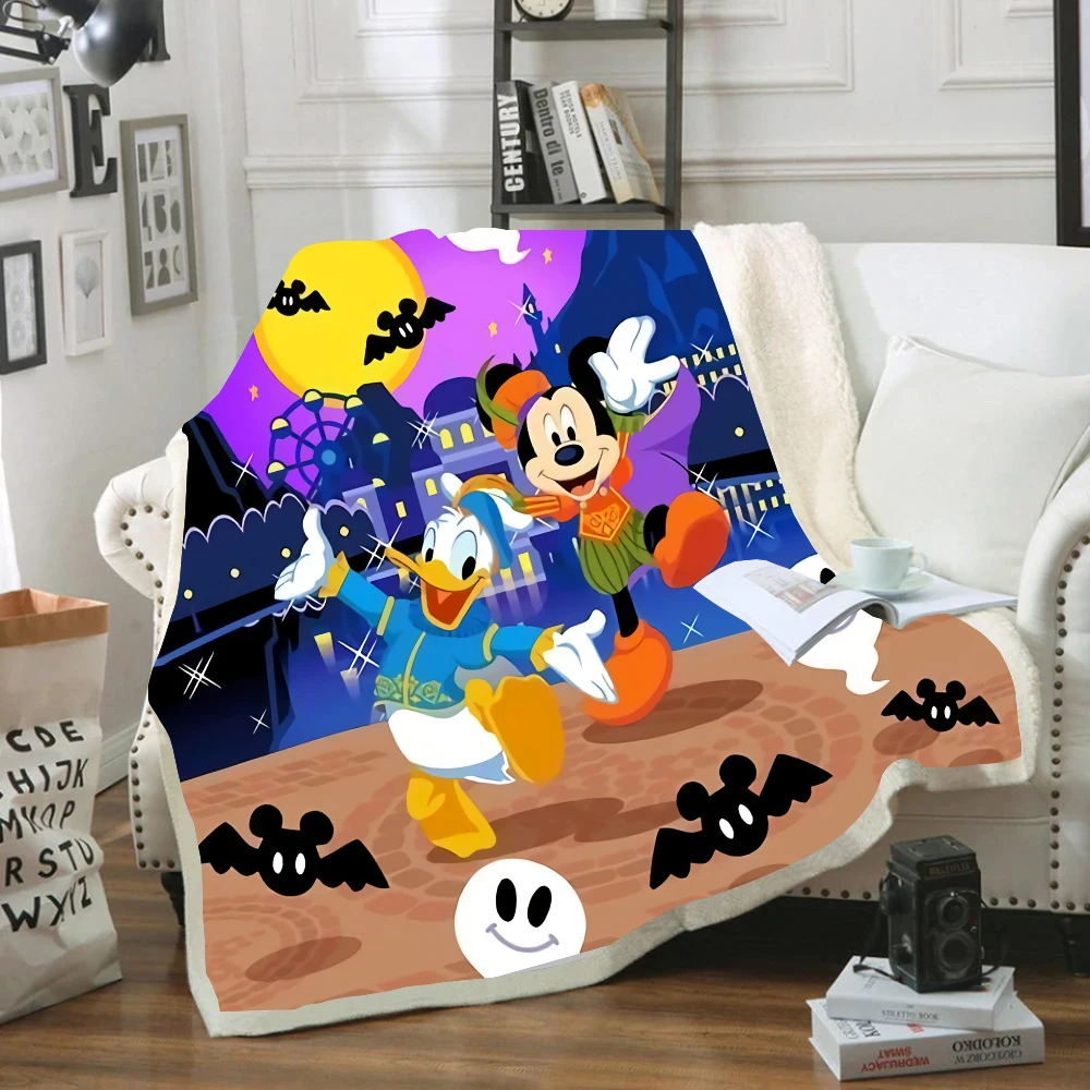 Disney Mickey & Minnie Halloween Fleece Blanket 50x70 Plush Throw