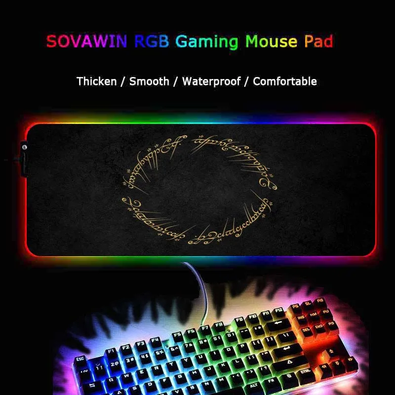 XGZ игровой коврик для мыши с логотипом "Властелин колец" RGB большой компьютерный коврик для мыши геймер XXL коврик для мыши с подсветкой Mause коврик для клавиатуры Настольный коврик