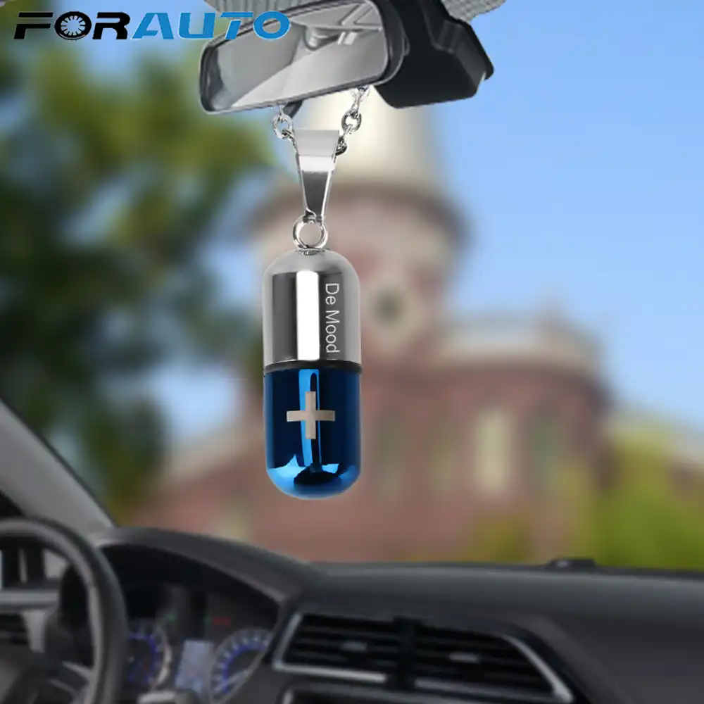 Car Hanging Perfume Pendant Fragrance Air Freshener Empty Glass Bottle