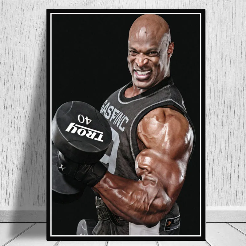 Ronnie Coleman Fitness GYM Sport Star Muscle Man Oil Canvas Painting Poster Prints Wall Art Pictures Living Room Home Decoration