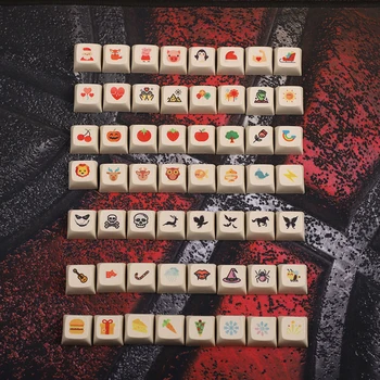 

4pc XDA personalized pattern PBT material for cross chrysanthemum mouth mechanical keyboard customization ball cap