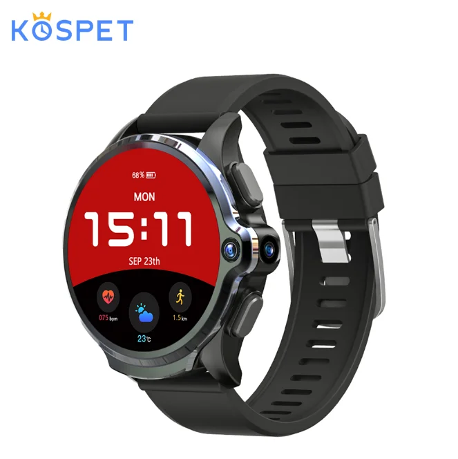 Смарт часы KOSPET Prime 4G телефон 3 ГБ 32 1 6 дюймов экран двойная камера 1260 мА/ч Android умные