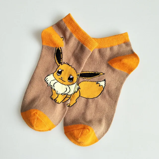 Cute Pokemon Pikachu Figure Cotton Socks Pokemon Squirtle Charmander Bulbasaur Anime Cosplay Men Women Ankle Cotton Socks Army Green