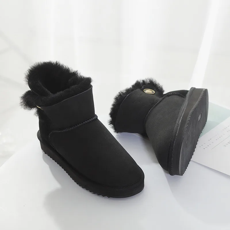 100% Natural Wool New Arrival 2020 Woman Winter Classic Snow Boots Genuine Sheepskin Women's Boots High Quality Shoes Women
