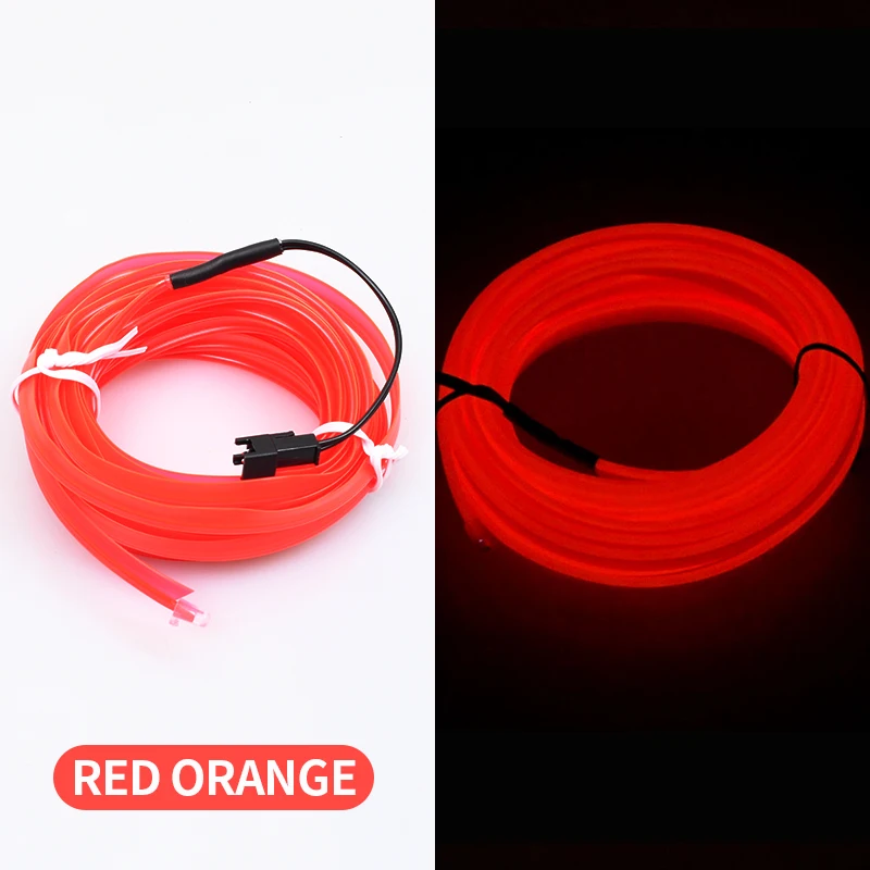 5m Car Interior Atmosphere Lighting LED Strip 5V DIY Flexible EL Neon Cold  Light Line Tube With USB Auto Decoration Ambient Lamp - AliExpress