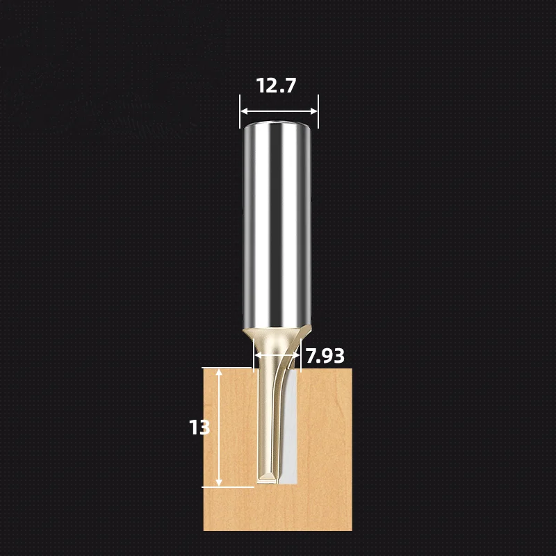 1PC-CNC твердосплавный деревообрабатывающий гравировальный станок, фрезерный станок по дереву, чистящий нижний нож, Долбление и сверление - Длина режущей кромки: No.9 12.7x7.93