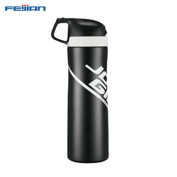 

FEIJIAN 550ml Auto-Open Sport Stainless Steel Water Bottle with Straw Dust-proof Design Vacuum Flask Insulated for Outdoor