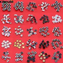 Cltgxdd-Mini interrupteur Tactile avec bouton poussoir, 25 modèles, 250 pièces, 2 broches, 4 broches, SMD, DIP, 2*4 / 3*6 / 4*4 / 6*6