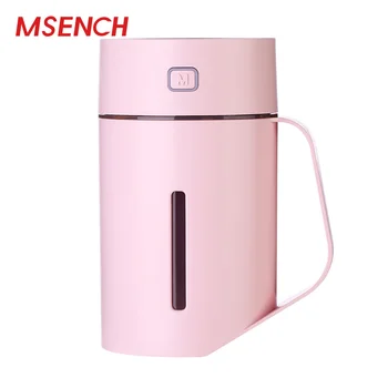 

MSENCH USB Humidifier 420ML Portable Bottle Cup Shape Humidifier with Seven Colors Night Lamp for Home Office Car Oil Diffuser