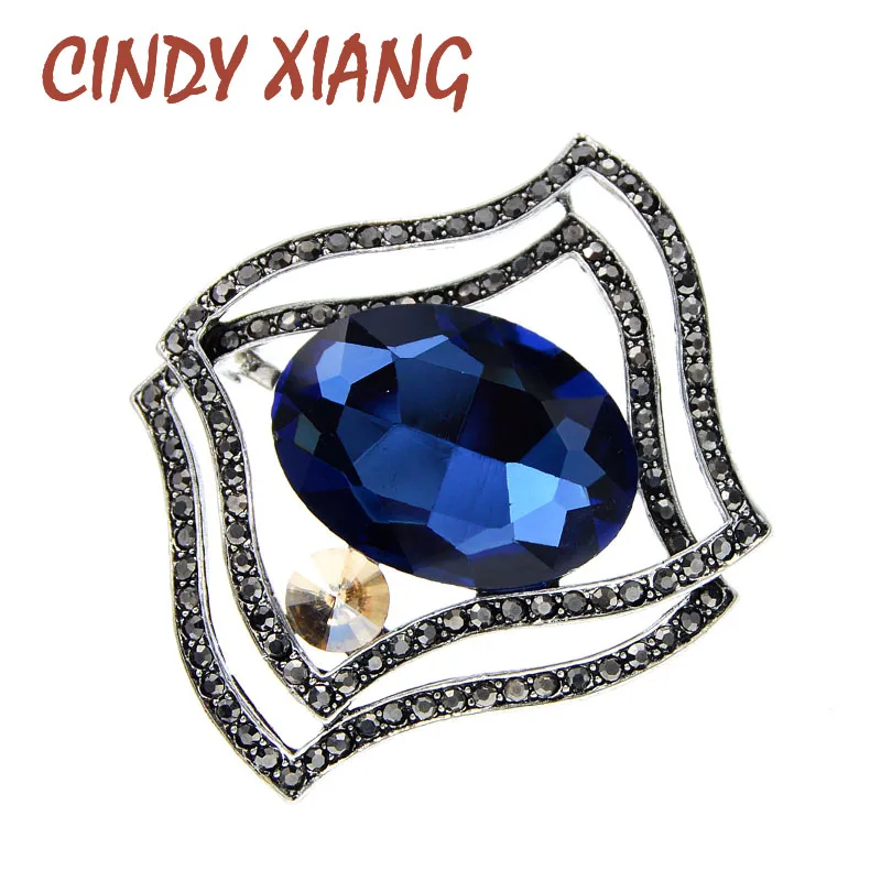 Женские Геометрические Броши CINDY XIANG винтажные элегантная булавка Стразы с